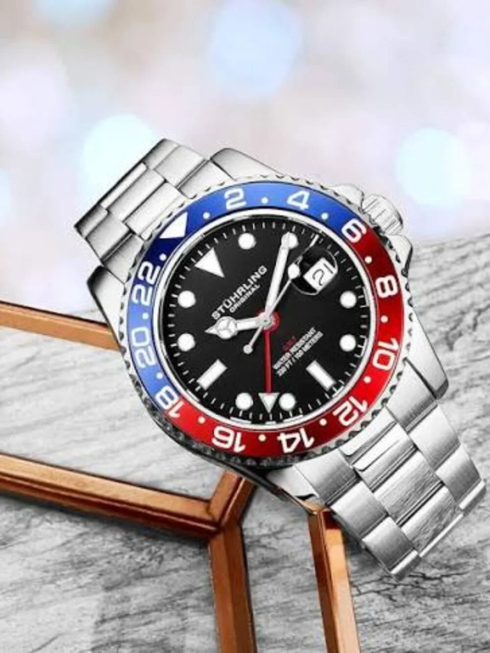 Stührling Meridian Pepsi Quartz 42mm Diver